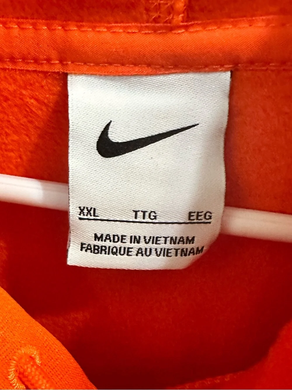 NWOT Nike Men's Orange Pullover Hoodie